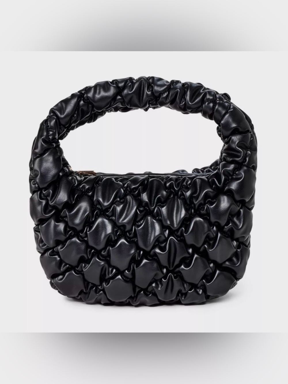 A New Day Black Quilted Bubble Handbag, New with Tags